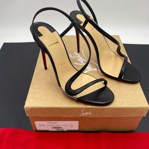 Women’s Christian Louboutin Rosalie 100 sandals size 39 made in Italy